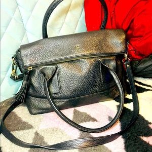 Black fold over Kate spade bag